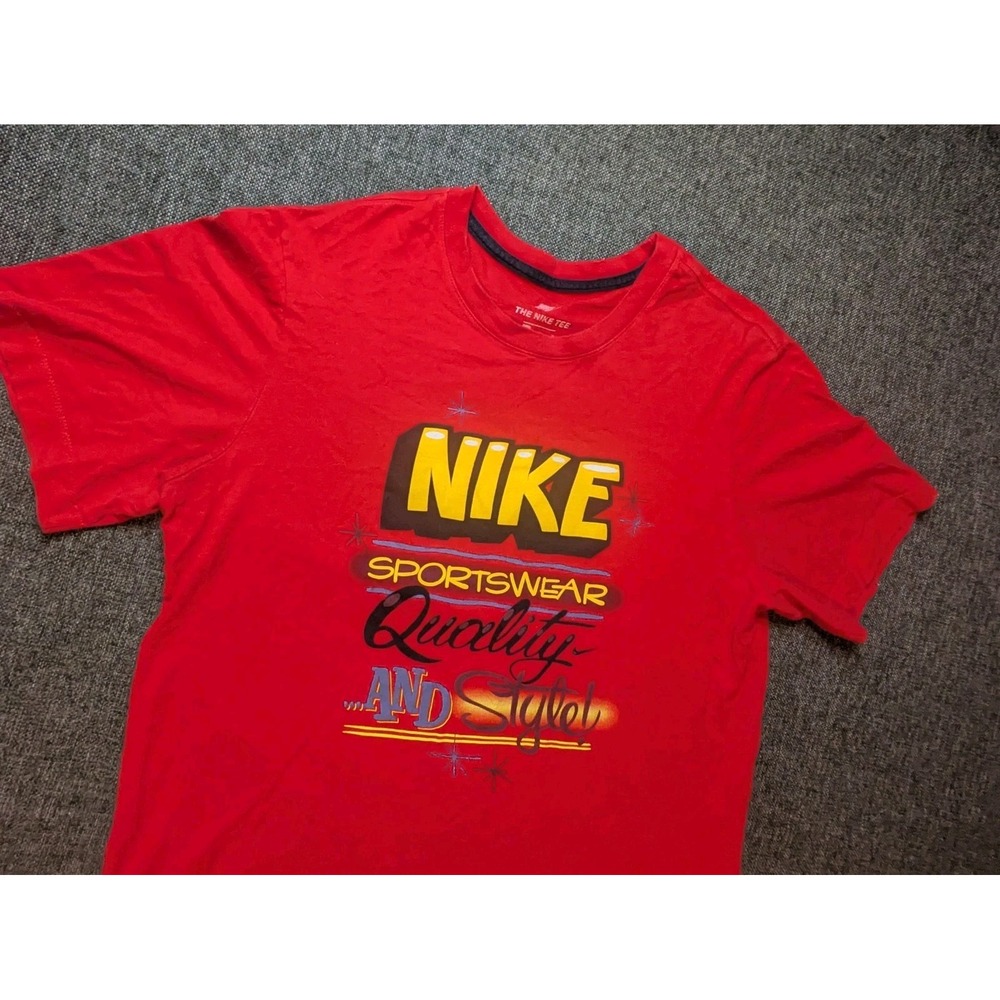 The Nike Tee Limited Graphic T Shirt Size Medium Red Have A Nike Day Y2K Tee